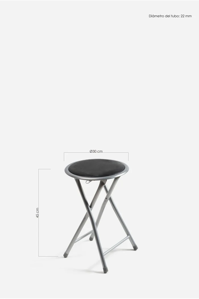 Taburete Bajo Plegable de Metal | The Secret Home