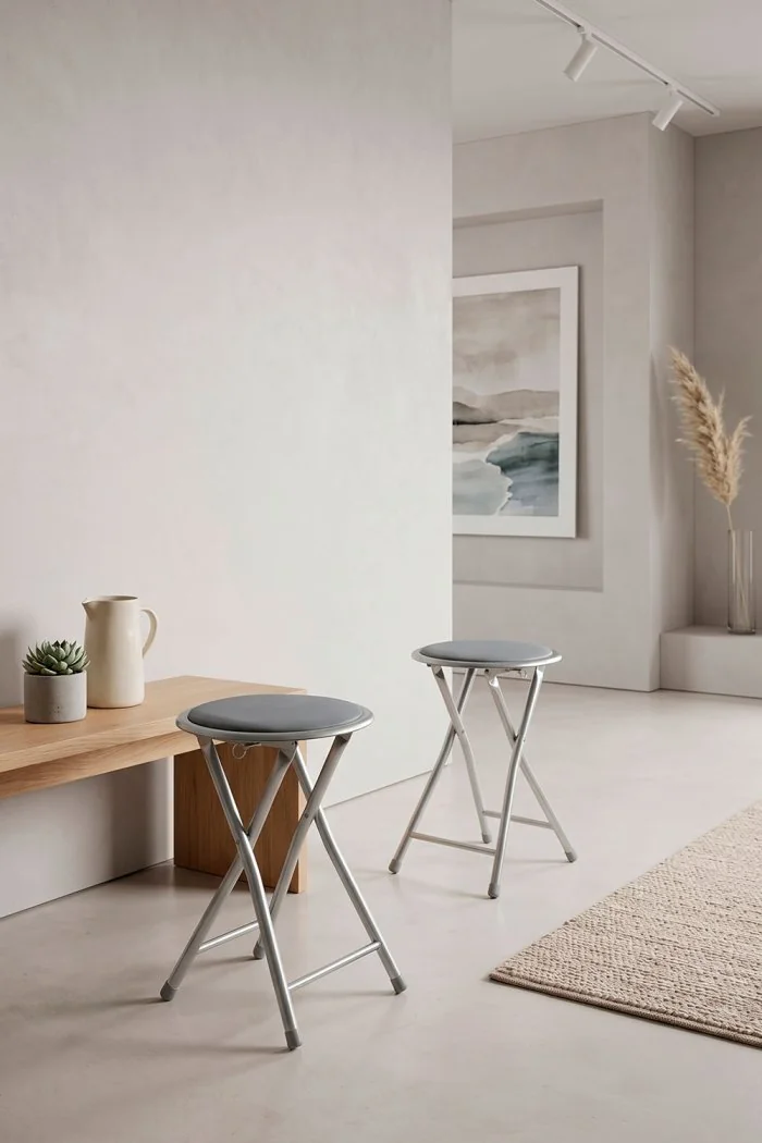 Taburete Bajo Plegable de Metal | The Secret Home