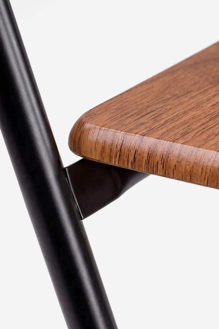 Taburete plegable alto Lur | Taburete plegable con respaldo