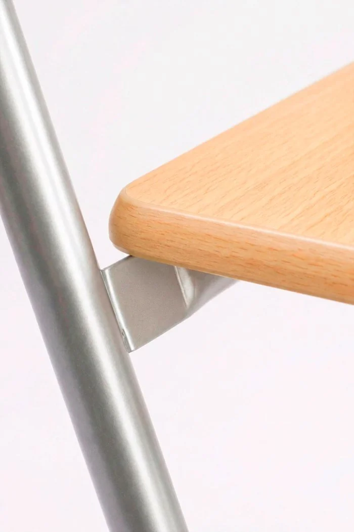 Taburete plegable alto Lur | Taburete plegable con respaldo