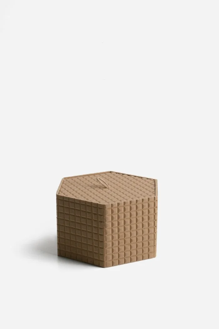 Caja Organizadora con Tapa de MDF Duna Hexa | 3 Tamaños y 2 Colores
