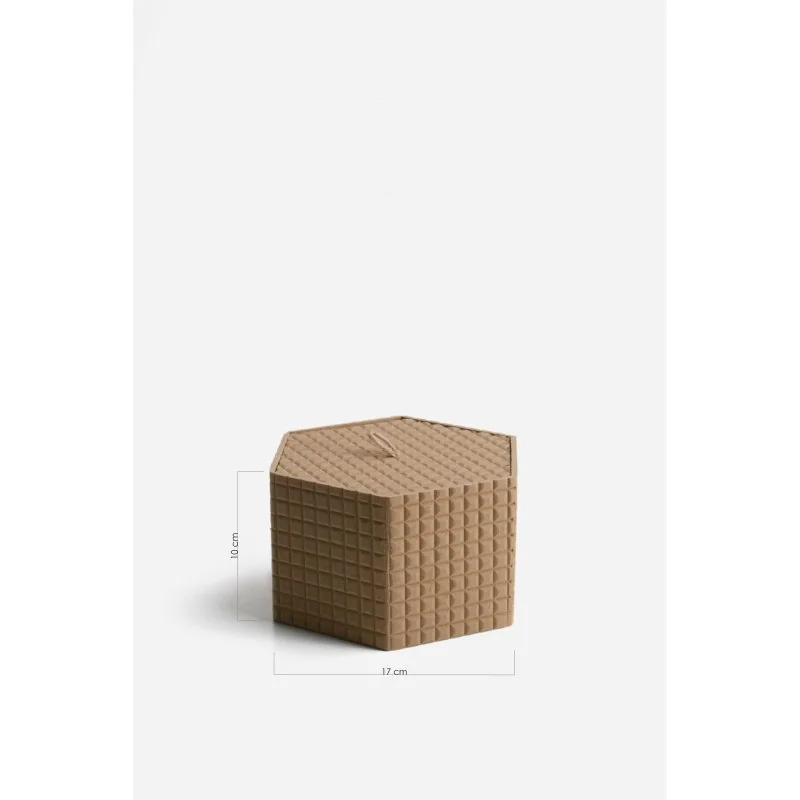 Caja Organizadora con Tapa de MDF Duna Hexa | 3 Tamaños y 2 Colores