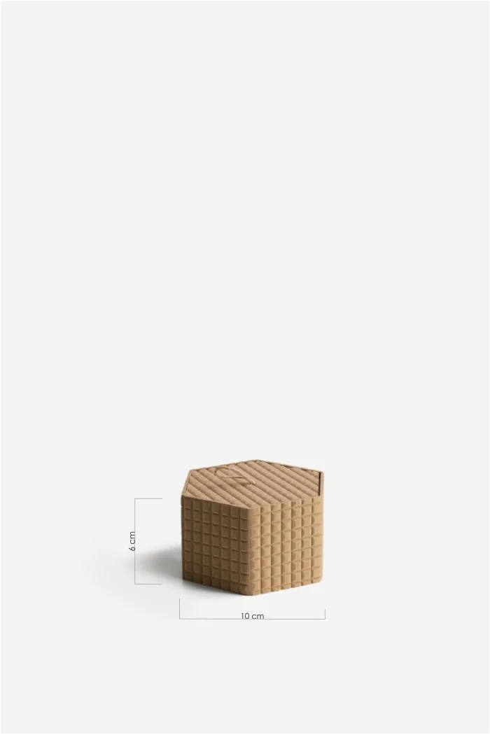 Caja Organizadora con Tapa de MDF Duna Hexa | 3 Tamaños y 2 Colores