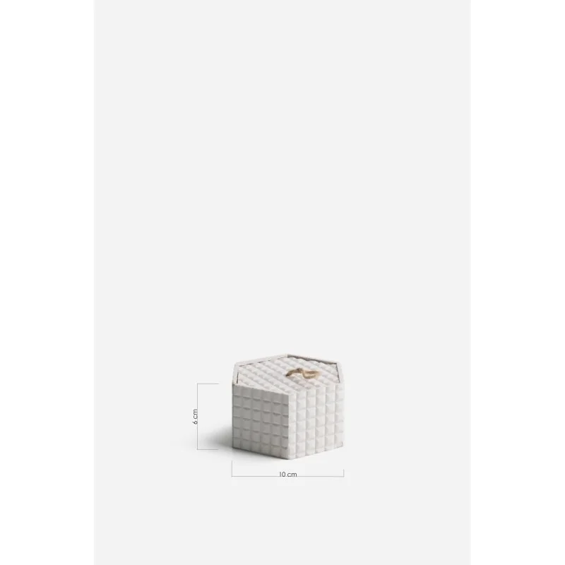 Caja Organizadora con Tapa de MDF Duna Hexa | 3 Tamaños y 2 Colores