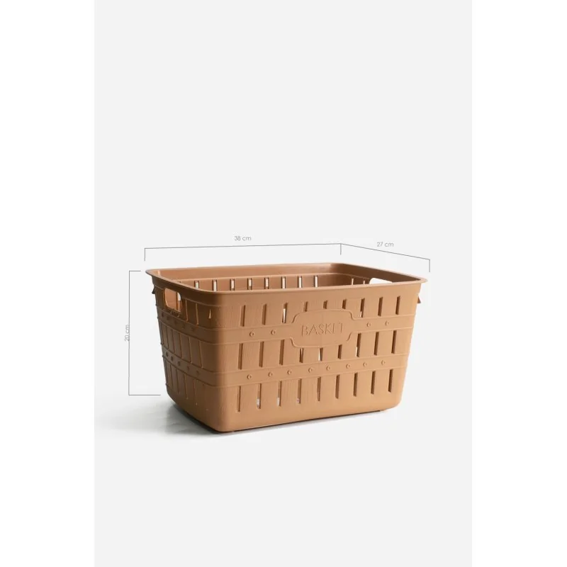 Cesta Organizadora Efecto Madera y de Plástico | The Secret Home