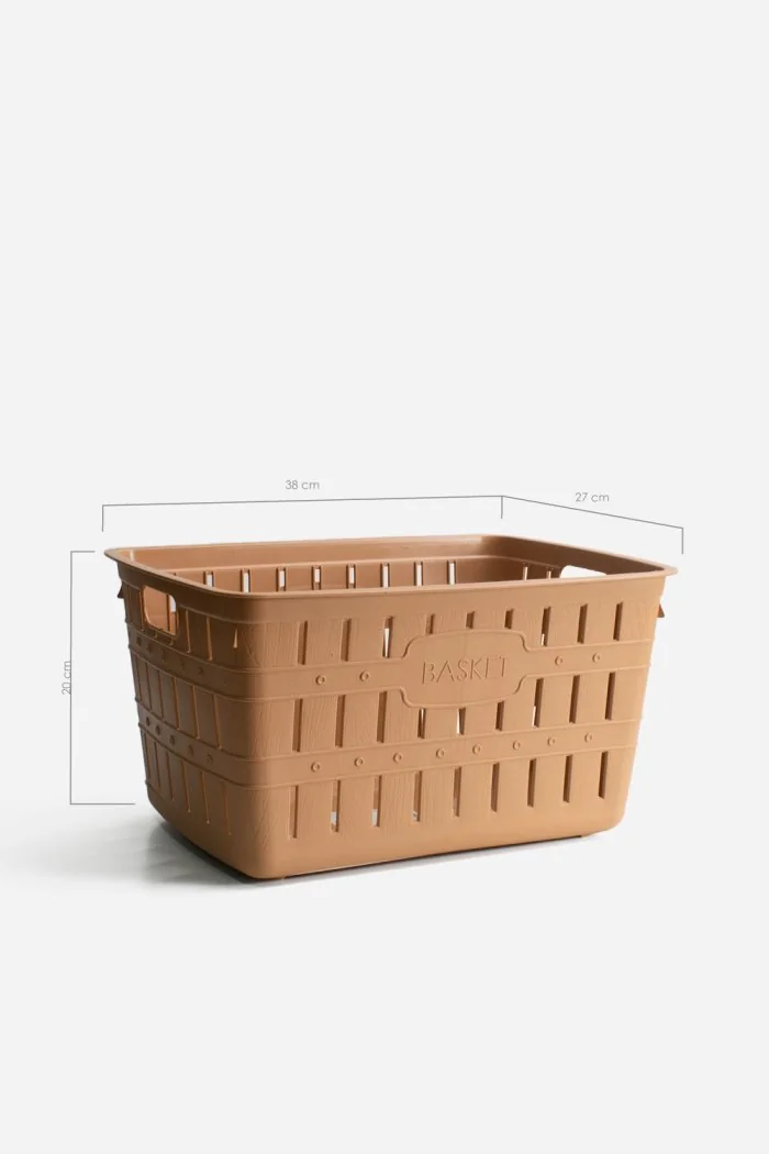 Cesta Organizadora Efecto Madera y de Plástico | The Secret Home