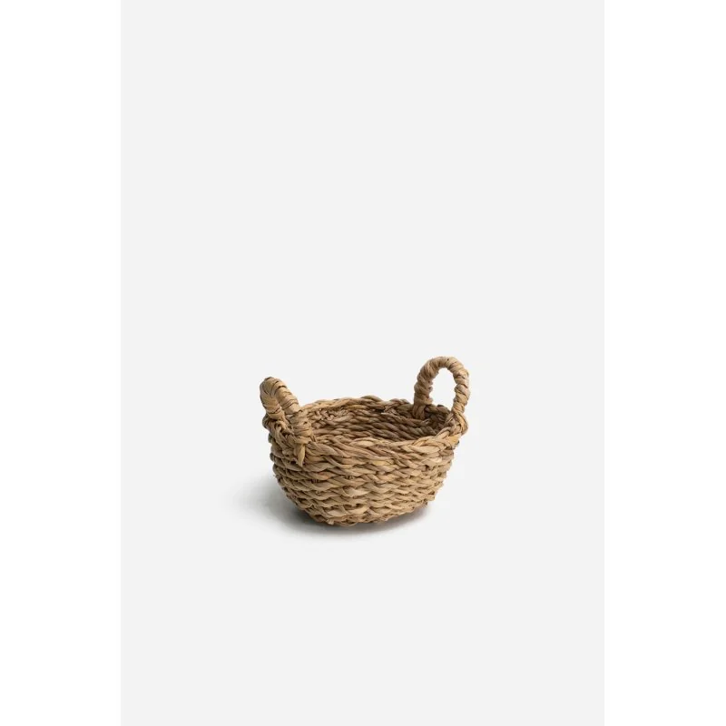 Cesto Redondo Senda de Enea Natural Trenzada Rígida Ø15x7 cm