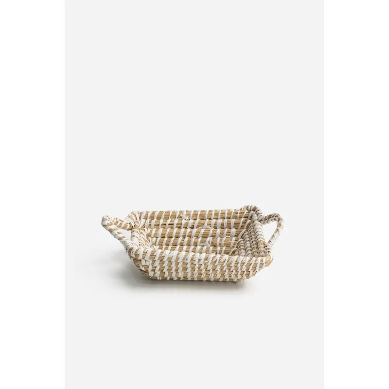 Panera Vega de Enea Natural y Blanca con Asas