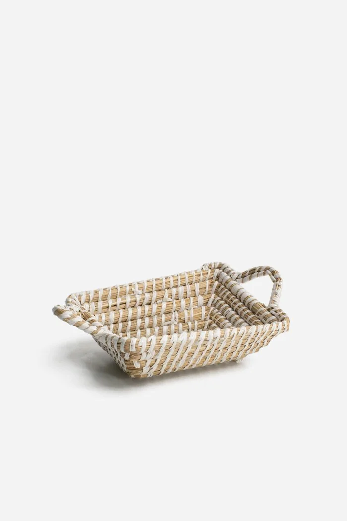Panera Vega de Enea Natural y Blanca con Asas