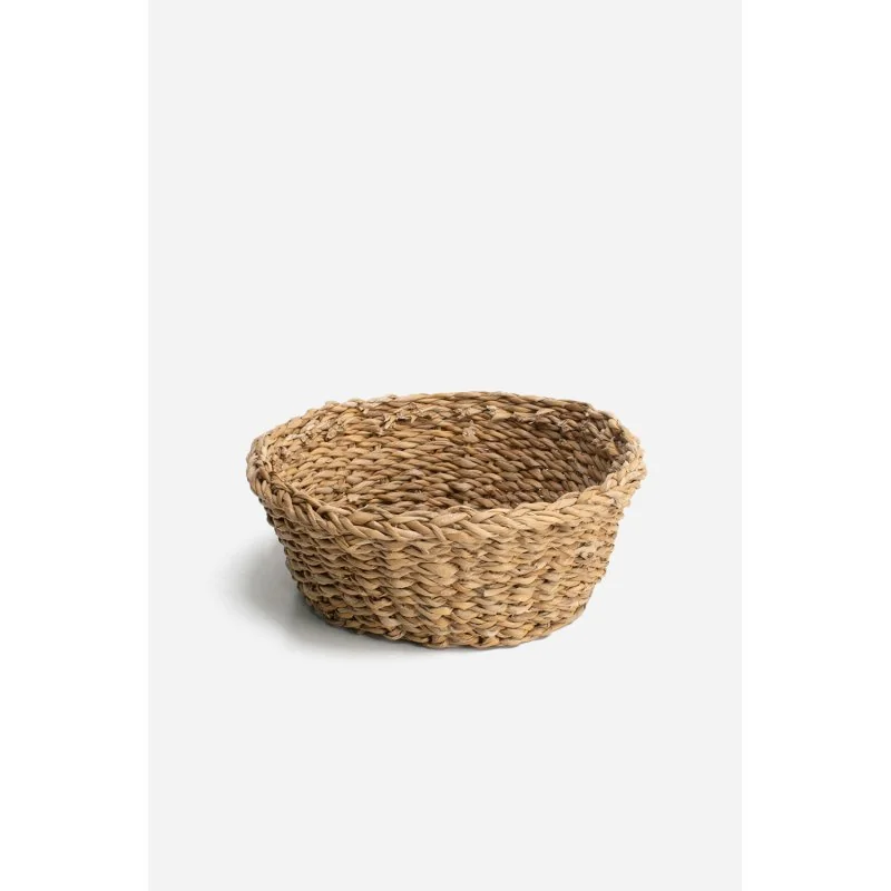 Cesto Senda de Enea Natural Trenzada Rígida Ø26x10 cm