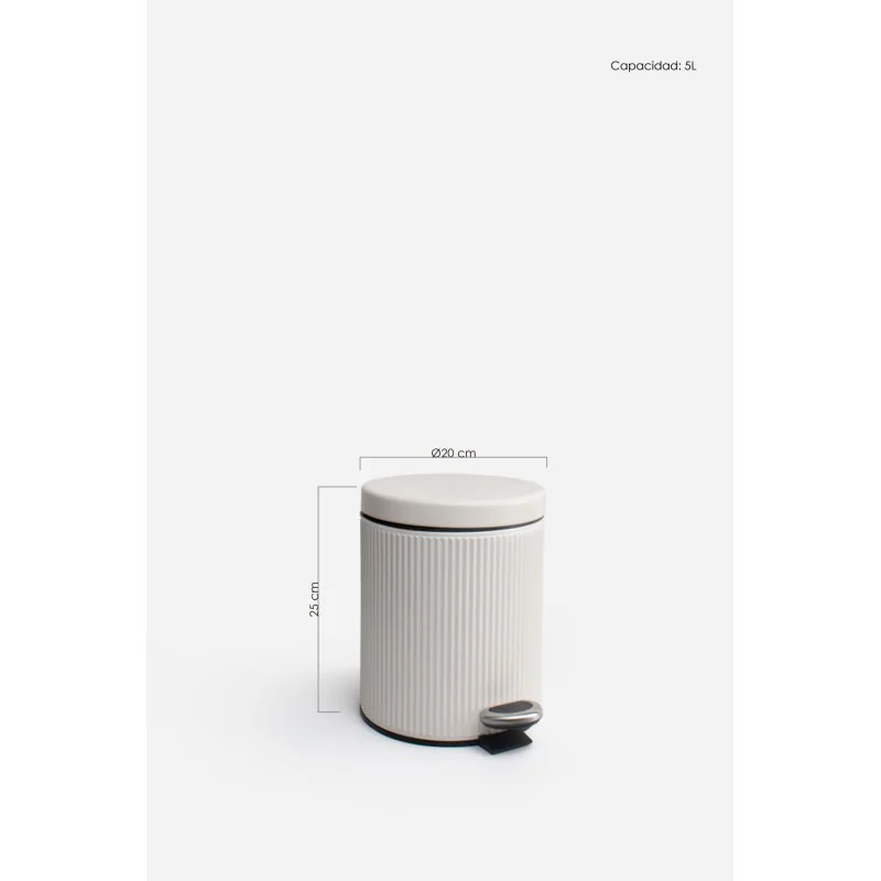Papelera de Baño con Pedal 5L Veer | Papelera Acero Inoxidable