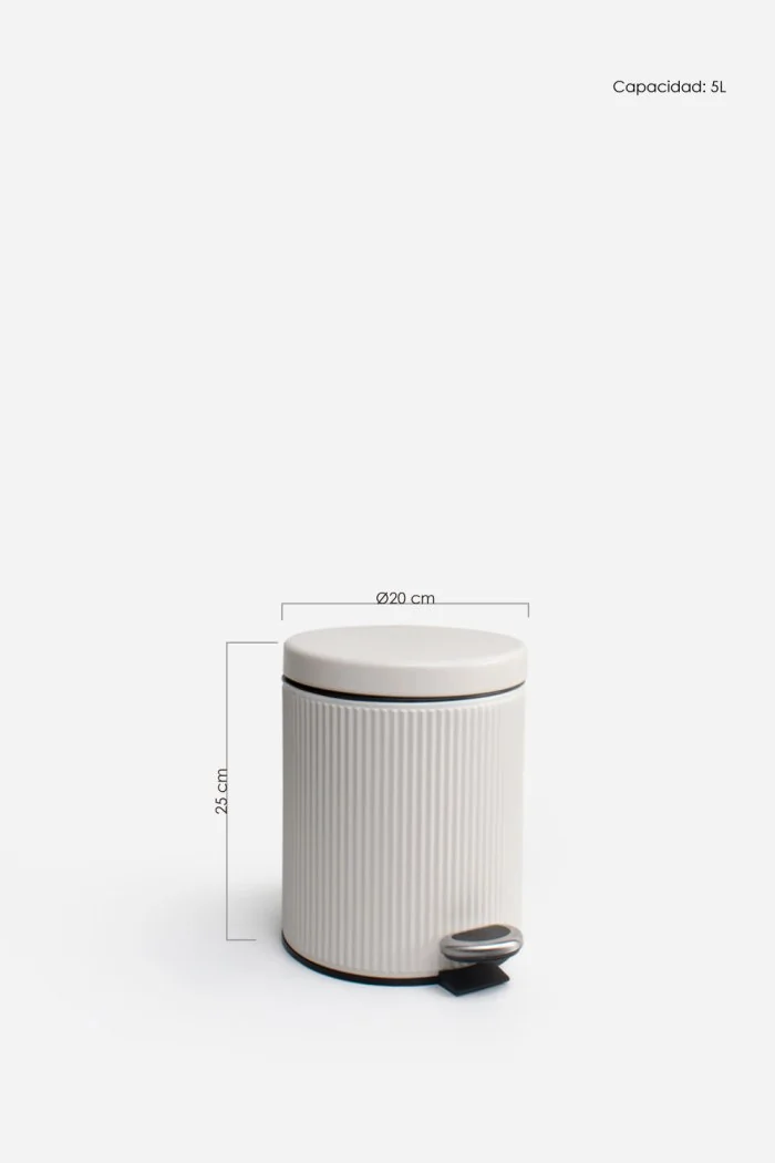 Papelera de Baño con Pedal 5L Veer | Papelera Acero Inoxidable