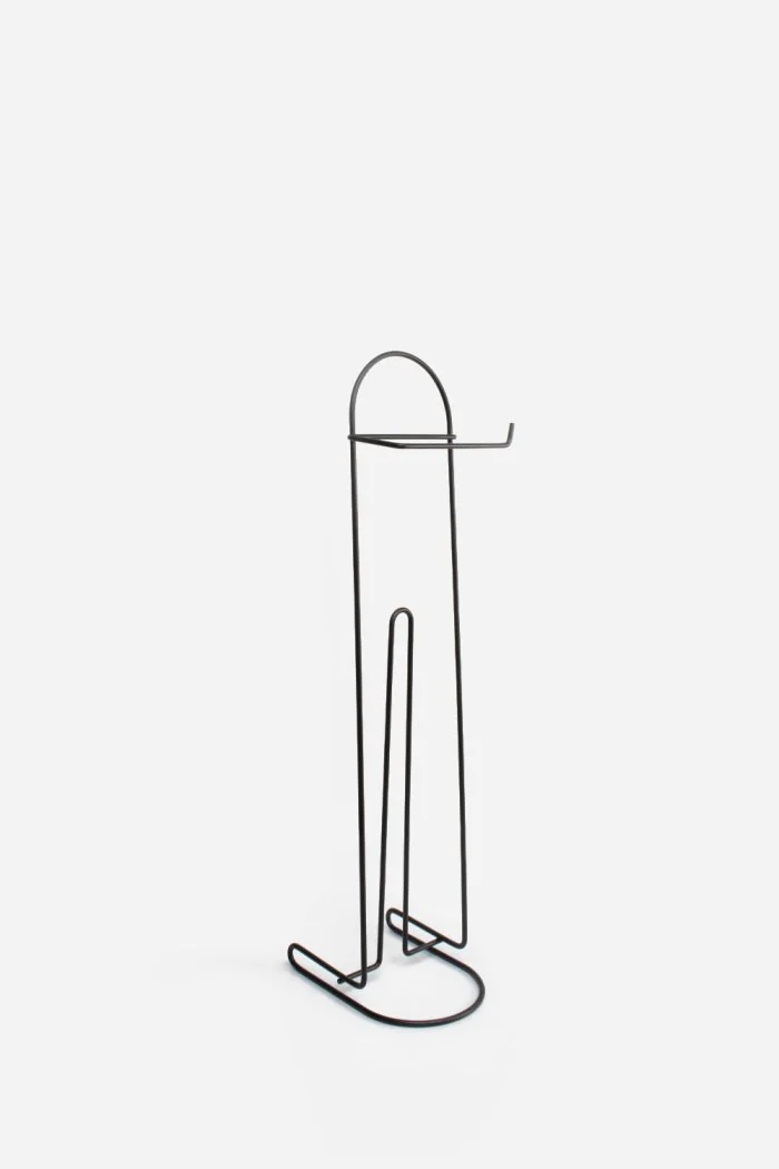 Portarrollos de Pie Rohan Negro 58 cm | Portarrollos de Baño