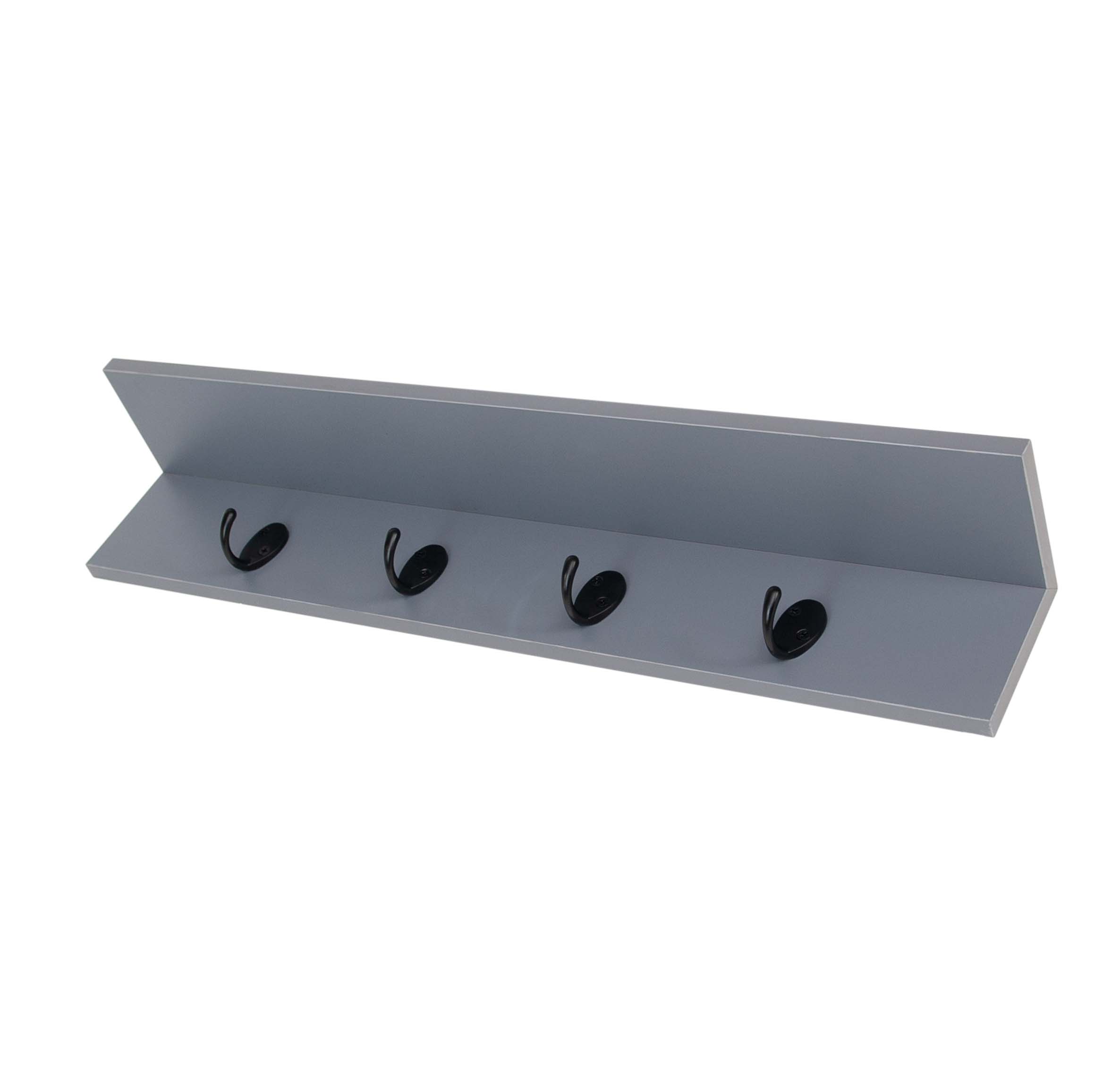 Estante perchero pared 60 cm Gris Oscuro