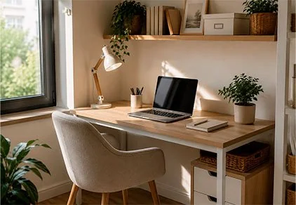 Rincón de Estudio y Teletrabajo: Ideas para Espacios Pequeños